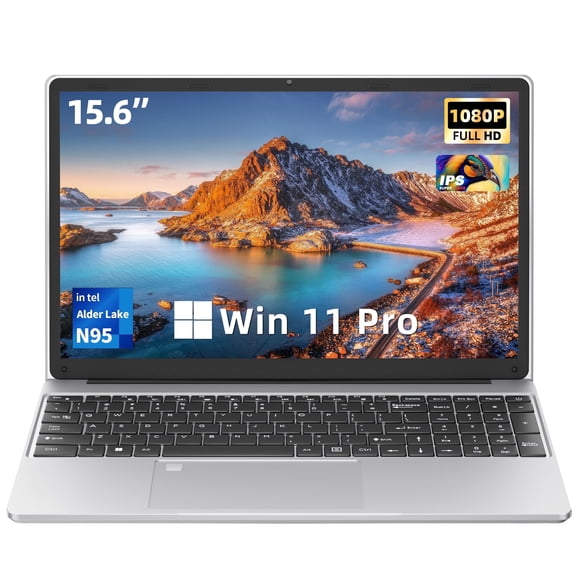 Fsjun 15.6" Laptop,Win11 Pro,Intel 11th Gen N95(Up to 3.4GHz),16GB RAM 512GB NVMe,1920x1080 IPS Display, Backlit Keyboard,Fingerprint Sensor,5800mAh Battery,WiFi 5,Student & Business