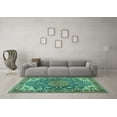 thumbnail image 3 of Ahgly Company Indoor Rectangle Persian Turquoise Blue Traditional Area Rugs, 2' x 5', 3 of 4