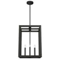 thumbnail image 2 of Hunter - Squire Manor 4-light Matte Black, Medium Size Pendant Light, Dimmable, Modern Style, Rectangle Shaped, for Bedrooms, Dining, Living Rooms - 19086, 2 of 9