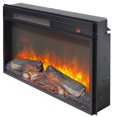 thumbnail image 4 of 26 inch electric fireplace insert, ultra thin heater with log set & realistic flame, remote control with timer, overheating protection, 4 of 16