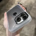 thumbnail image 1 of Luxury Metal Lens Bumper Clear Case For iPhone 15 14 13 12 11 Pro Max Mini X XS Max XR 7 8 Plus Silicone Acrylic Hard Back Cover, 1 of 7