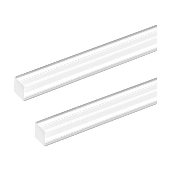 Uxcell Acrylic Square Rod0.31x0.31x20inch Clear Plastic Rod Solid PMMA Bar 2Pcs