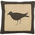 thumbnail image 2 of VHC Brands Kettle Grove Pillow Crow 16x16 Country Primitive Bedding Accessory, Country Black and Creme, 2 of 5