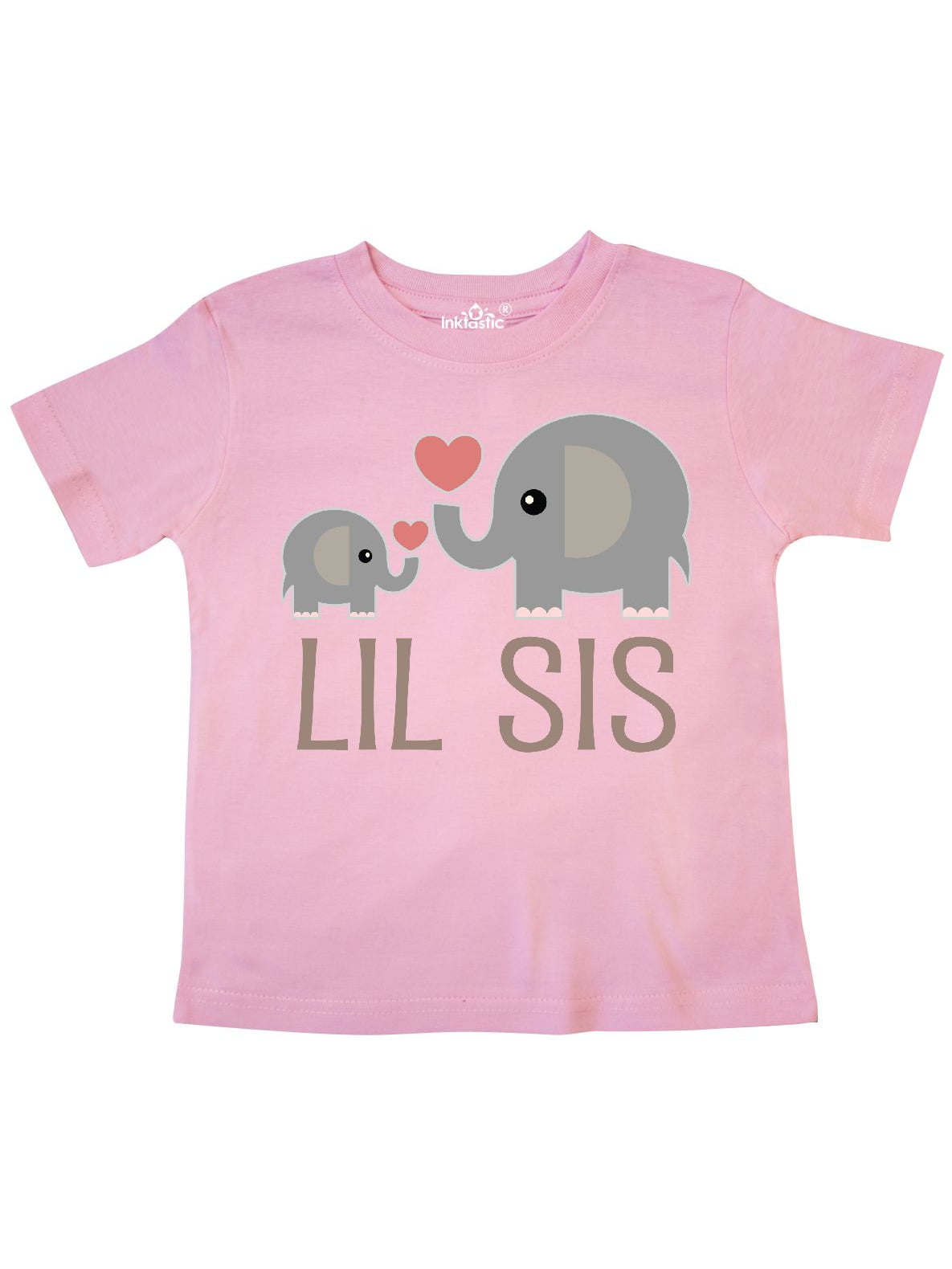 INKtastic - Little Sister Elephant Toddler T-Shirt ...