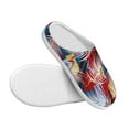 thumbnail image 3 of Fotbe Hawaiian Style Pattern Women's Fuzzy Curly Fur Memory Foam Loafer Slippers Indoor Outdoor Slippers Winter Home Shoes-42/43, 3 of 7