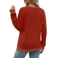 thumbnail image 7 of UTSJKR Color Block Sweatshirts for Women Daisy Printed Loose Crewneck Pullovers Long Sleeve Cute Graphic Tees Casual Tunic Blouse Red L, 7 of 7