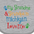 thumbnail image 4 of Inktastic Michigan Grandma Loves Me Boys or Girls Baby Bib, 4 of 4