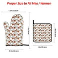 thumbnail image 2 of Daiia Christmas Santa Claus Pattern Oven Mitts and Pot Holders 4 pcs Set,High Heat Resistant 500 Degree Extra Thicken Long Kitchen Cotton Oven Glove, 2 of 6