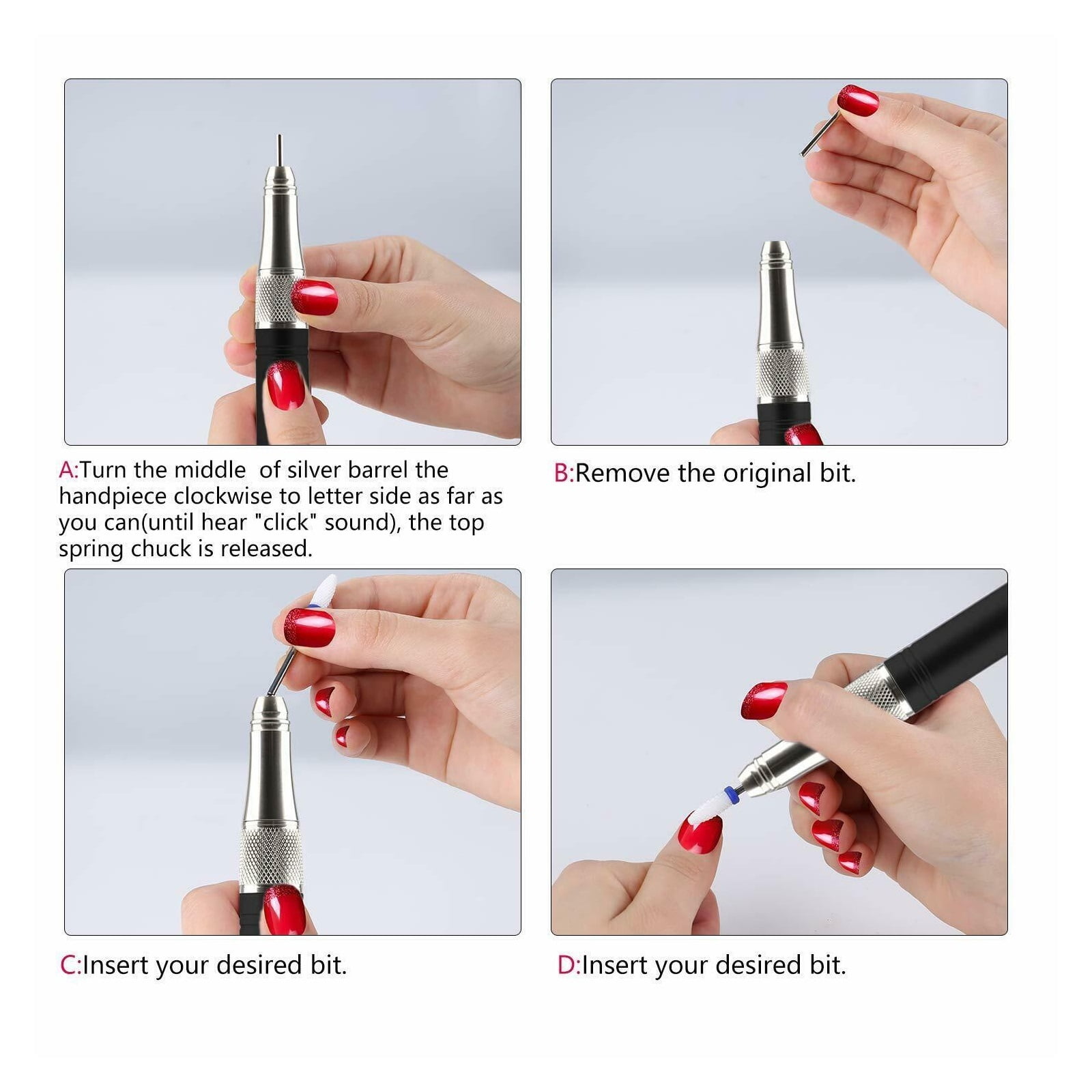35000RPM Electric Nail Drill Machine, Rechargeable Wireless Nail Polisher, Portable Manicure Pedicure Set Nail Drill