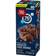 Fiber One Brownies Chocolate Fudge, 70 Calories (40 Count)