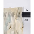 thumbnail image 6 of White Spring Floral Curtains 45 Inch Length, Sheer Curtains for Bedroom Living Room Window Modern Oil Painting Farmhouse Rod Pocket Voile Drapes Kitchen Curtains Small Half Window 42"x45" 2 Panels, 6 of 6