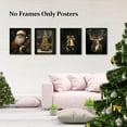 thumbnail image 3 of Hieng Vintage Christmas Tree Wall Art Poster Decor, Candy Cane Painting Pictures Decor Wall Art, Rustic Christmas Decorations for Bedroom Bathroom Living Room Office, Unframedin Set of 4, 3 of 6