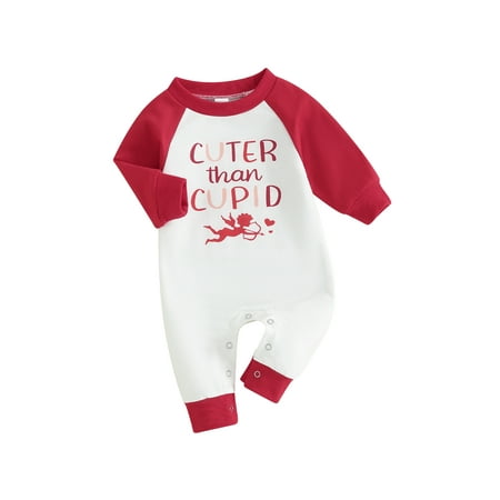 

Canis Toddler Sweatshirt Romper with Letter Print for Valentine s Day