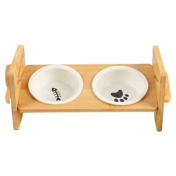 CSChome Elevated Pet Bowl Elevated Bowl Stand Comfortable Feeding Position Adjustable Height for Eating Habits