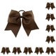 thumbnail image 3 of Banda para el cabello grande Sonducket Nudo de lazo Elástico Ajustable Coleta decorativa 10Conjunto Marrón, 3 of 6
