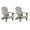 gray, variant on SERWALL Outdoor Folding HDPE Adirondack Deck Chair - Patio & Outdoor Lounge, Weather‑Resistant