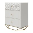 thumbnail image 3 of Commode à 3 tiroirs Blair de Cosmoliving, blanche, 3 of 8