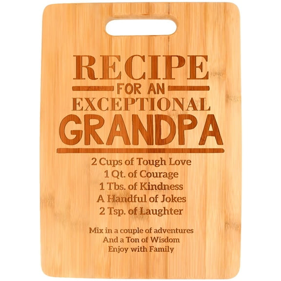 ThisWear Great Grandpa Recipe for An Exceptional Grandpa Big Rectangle Bamboo Cutting Board