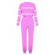 thumbnail image 5 of Puntoco Traje Casual Con Cordón Y Cuello Redondo De Manga Larga Estampado Suelto A La Moda Para Mujer Rosa Xl, 5 of 5