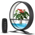 thumbnail image 2 of Water Feature Indoor with Light Controller LED Ring Lights Tabletop Ornament 3/9/12H Timer 3 Light Modes 10-Level Brightness Adjustment Hydroponics Waterscape Decorative Lights for Living Ro, 2 of 7