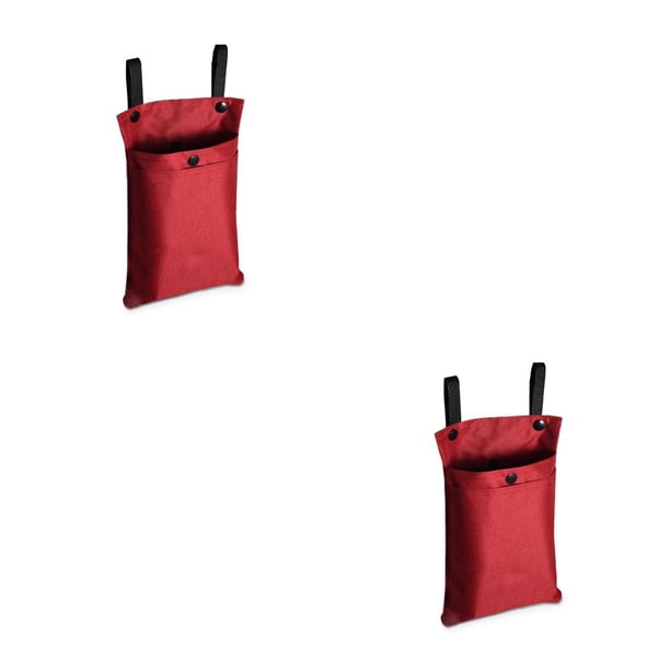 Bolsa colgante delantera Eigraketly para scooter organizador de almacenamiento motocicleta accesorio Negro Rojo 2piezas