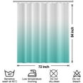 thumbnail image 6 of Turquoise Shower Curtain Set with Hooks Modern Gradient White Turquoise Shower Curtains for Bathroom Hotel Dorm Solid Boho Waterproof Fabric Shower Curtain 72x84inches, 6 of 6