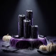 thumbnail image 5 of Clearance! Halloween Drip Candle Figurines, Gothic Resin Faux Wax Candle Set Tabletop Decoration, Black Spooky Candle Decor for Mantel Shelf Party Home Decor, 5 of 5