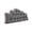 A002- Dark Gray, variant on Bed Cushion, Dorm Headboard Pillow, Back Rest Pillow for Sitting in Bed, Soft Pillow with Ruffled Trim, Upholstered Padded Tufted Support Cushion for Reading, Lounging, and