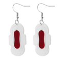 thumbnail image 4 of Creative Menstrual Pad Earrings for Women 1Pair Acrylic Funky Charm, 4 of 4