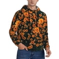 thumbnail image 2 of Naloa Daisies Men's Casual Hooded Collar Drawstring Hoodies Pullover Sweatshirts Casual Long Sleeve Shirts-4X-Large, 2 of 7