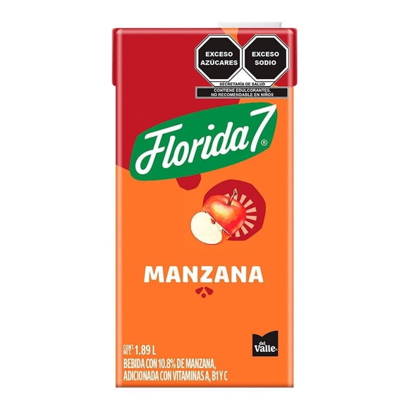 Bebida Del Valle Florida 7 sabor manzana 1.89 l