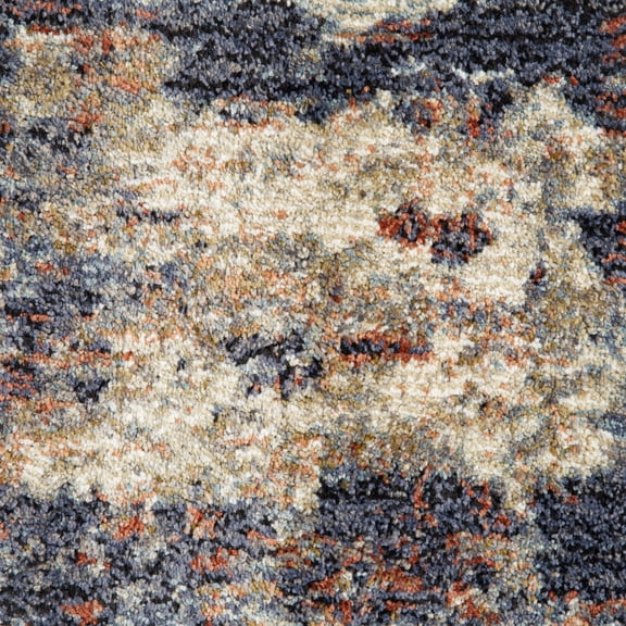 HomeRoots 532183 2 x 3 ft. Blue Abstract Power Loom Rectangle Area Rug