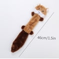 thumbnail image 4 of Skinny Peltz Non-Stuffed Squeak Plush Dog Toy, Fox, Raccoon & Squirrel, 4 of 5