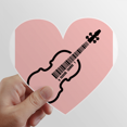 thumbnail image 1 of Music Instrument Violin Melody Heart Vinyl Sticker Bicycle Bottle Decal, 1 of 3
