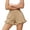 Beige, variant on uublik Ruffle Shorts Women High Waist Wide Leg Summer Elastic Comfy Trendy Shorts with Pockets, Beige