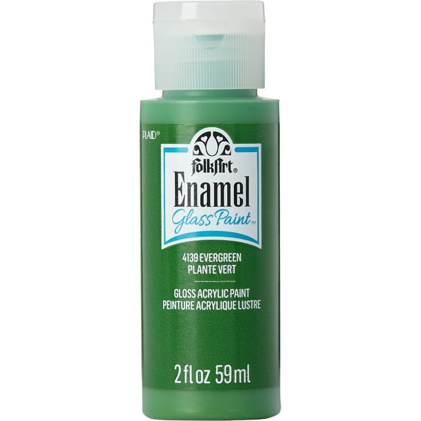 FolkArt Enamel Acrylic Craft Paint, Gloss Finish, Evergreen, 2 fl oz