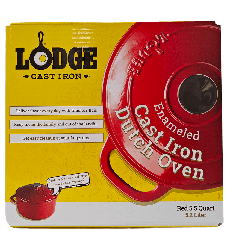 Cast Iron Dutch Oven Enamel Red Color | 5-Quart | imarku