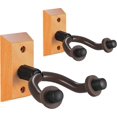 thumbnail image 1 of S set5 Colgador de pared para guitarra, madera dura auténtica, paquete de 2 colgadores para guitarra, soporte de gancho de pared con tornillos, fácil de instalar, se adapta a gui, 1 of 4
