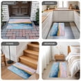 thumbnail image 6 of Oil Painting Pink Blue Door Mat Indoor Outdoor, Artwork Abstract Modern Non Slip Welcome Mat with Rubber Backing, Absorbent Fabric Front Door Mats Entryway Rug for Home Patio Entrance 18"x30", 6 of 9