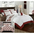 thumbnail image 3 of Chic Home 3/4 Piece Mallow Black and White REVERSIBLE Medallion printed PLUSH Hotel Collection Duvet Cover Set, 3 of 6