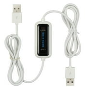 USB Date Cable PC to PC Online Share Synchronous Link Network Direct Data Transfer Bridge LED Cable for Dual Computer
