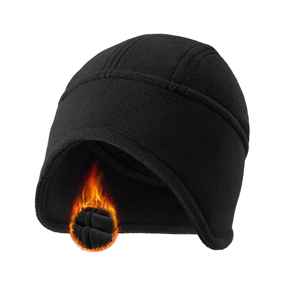 OZERO Mens Beanies for Winter: Thermal Thick Polar Fleece Soft Skull Cap Ski Hats - Earflaps Cycling Beanies for Men Women