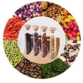 thumbnail image 3 of GROWTH TANK Glass Tube Storage Rack Exhibition Tea Display Visible Storage Non-Slip 4 Tubes Rack Clear Glass Test Tube for Scented Tea Tea Leaves Grains, 3 of 9