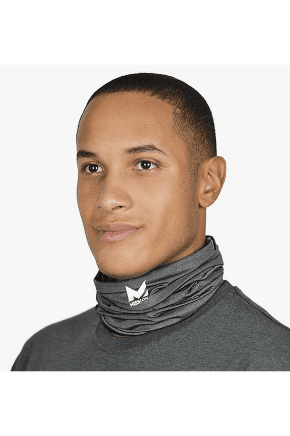 Cooling Neck Gaiter Customize Your Coverage, Face Mask, Cools when Wet- Charcoal