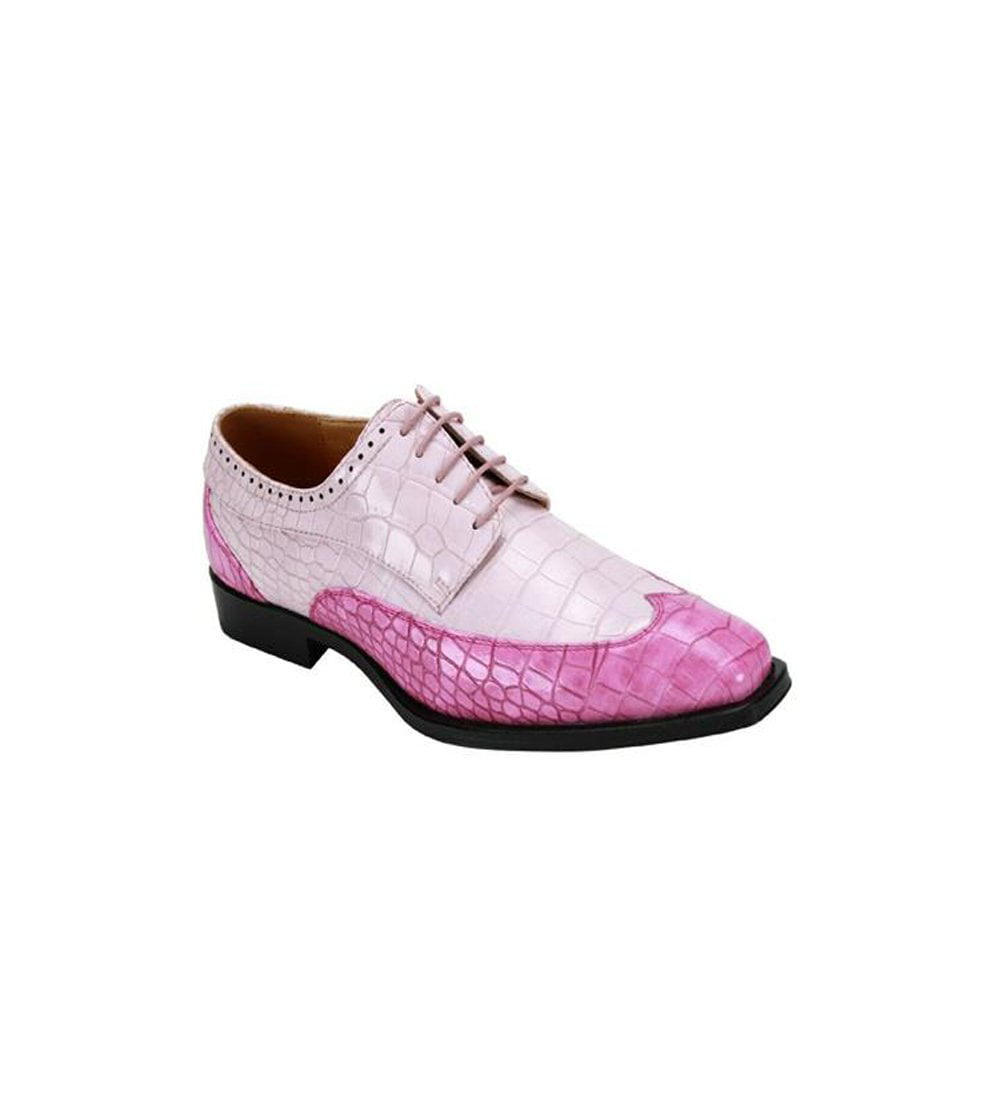 Utilgængelig Colonial Delvis Mens Dress Shoes Wing Tip Round Toe Rose Pink ~ Light Pink By Alberto  Nardoni Brand Designer - Walmart.com