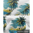 thumbnail image 6 of Coconut Tree Linen Curtain Valance for Bedroom/Bathroom/Kitchen/Office/Living/Dining Room Window,Nautical Beach Sailboat Seaview Graffiti Rod Pocket Topper Decorative Cafe Drapes Panel 42"x18", 6 of 6