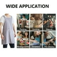 thumbnail image 4 of Toptie Cross Back Kitchen Apron with Two Pockets for Men, Cotton Linen Christmas Apron - Gray, 4 of 7