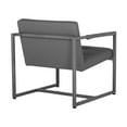 thumbnail image 4 of Studio Designs Home Camber Fauteuil d'Appoint Petit de Style Mi-Siècle Moderne, Cuir Fumé, 4 of 6