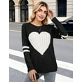 thumbnail image 3 of Valentine's Day Sweaters for Women Crew Neck Pullover Sweater Cute Cable Knit Heart Sweater Shermie, 3 of 11