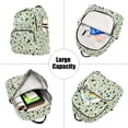 thumbnail image 5 of FORMRS Mini Backpack Purse for Women Travel Daypack Casual Shoulder Bag, Green Triangles Pattern, 5 of 7